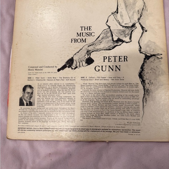 Peter Gunn Vinyl Record - Picture 3 of 7